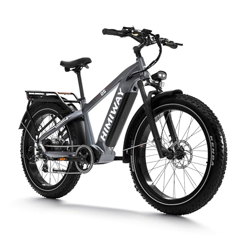 Himiway Zebra D5 26"x4" Electric Bike, 80Miles Range 48V 20Ah Battery 750W Ebike, 400LBS Payload, 25MPH, 7 Speed
