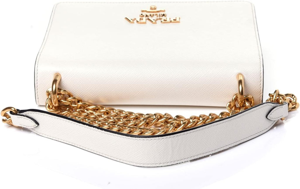 Saffiano Leather Chain Crossbody Bag X133