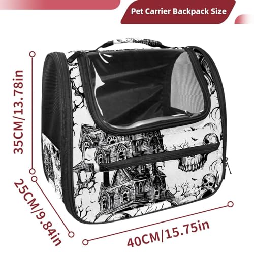 Halloween Cat Backpack Carrier, Breathable Bubble Pet Backpack R5452