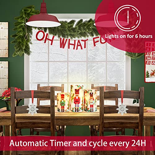 Flameless Christmas Candles with Remote and Timer V72359