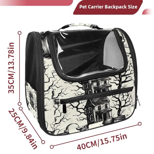 Halloween Cat Backpack Carrier, Breathable Bubble Pet Backpack R5452