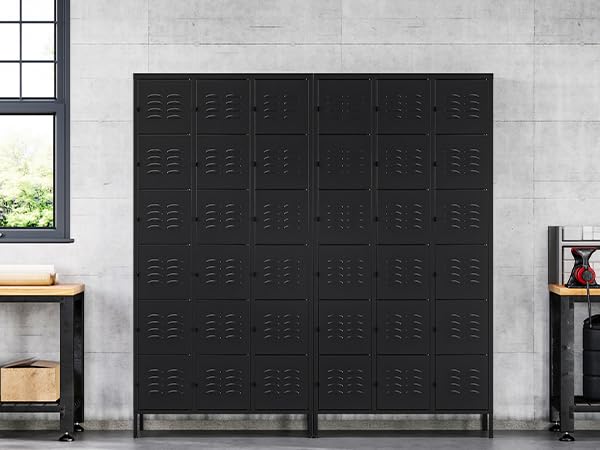3-Door Blue Steel Storage Locker for Office, School, Gym C68898