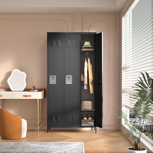 Steel Lockers for Employees, Lockable Storage Cabinet with Assembly X270