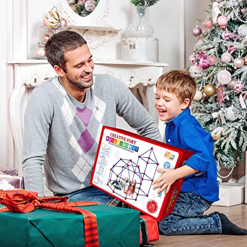 Fort Building Kit for Kids, STEM Construction Toys, 140 Pieces V503086