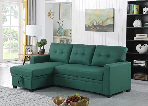 4-in-1 Convertible L Shaped Couch with Pull Out Bed and Storage Z983