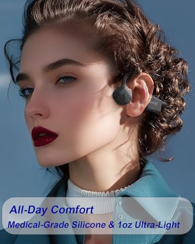 Bone Conduction Wireless Sport Headphones with Noise-Canceling Mics E40369