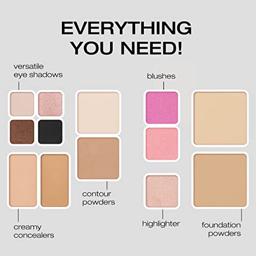 Fold Out Face Makeup Palette, Travel All in One, Neutral Cream & Powder C383147