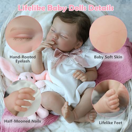 Lifelike Reborn Baby Doll 20 Inch Realistic Newborn Girl with Accessories D526