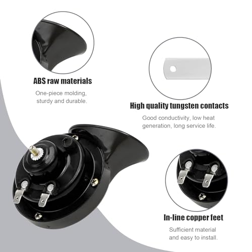 12V Waterproof Car Air Electric Snail Horn, High Low Tone Replacement B61699