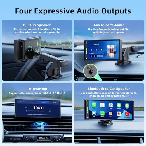 9.26-inch Wireless CarPlay Screen with GPS Navigation, Bluetooth, Touch Screen G754