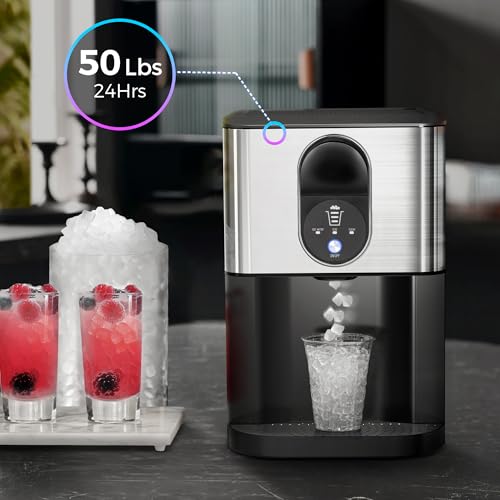 Countertop Nugget Ice Maker, Self-Cleaning, Soft Chewable Pebble Ice B848730