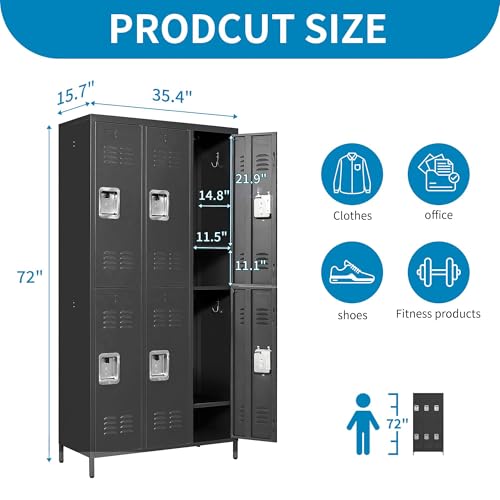 Metal Lockers with Shelves 72" H for Employees C448234