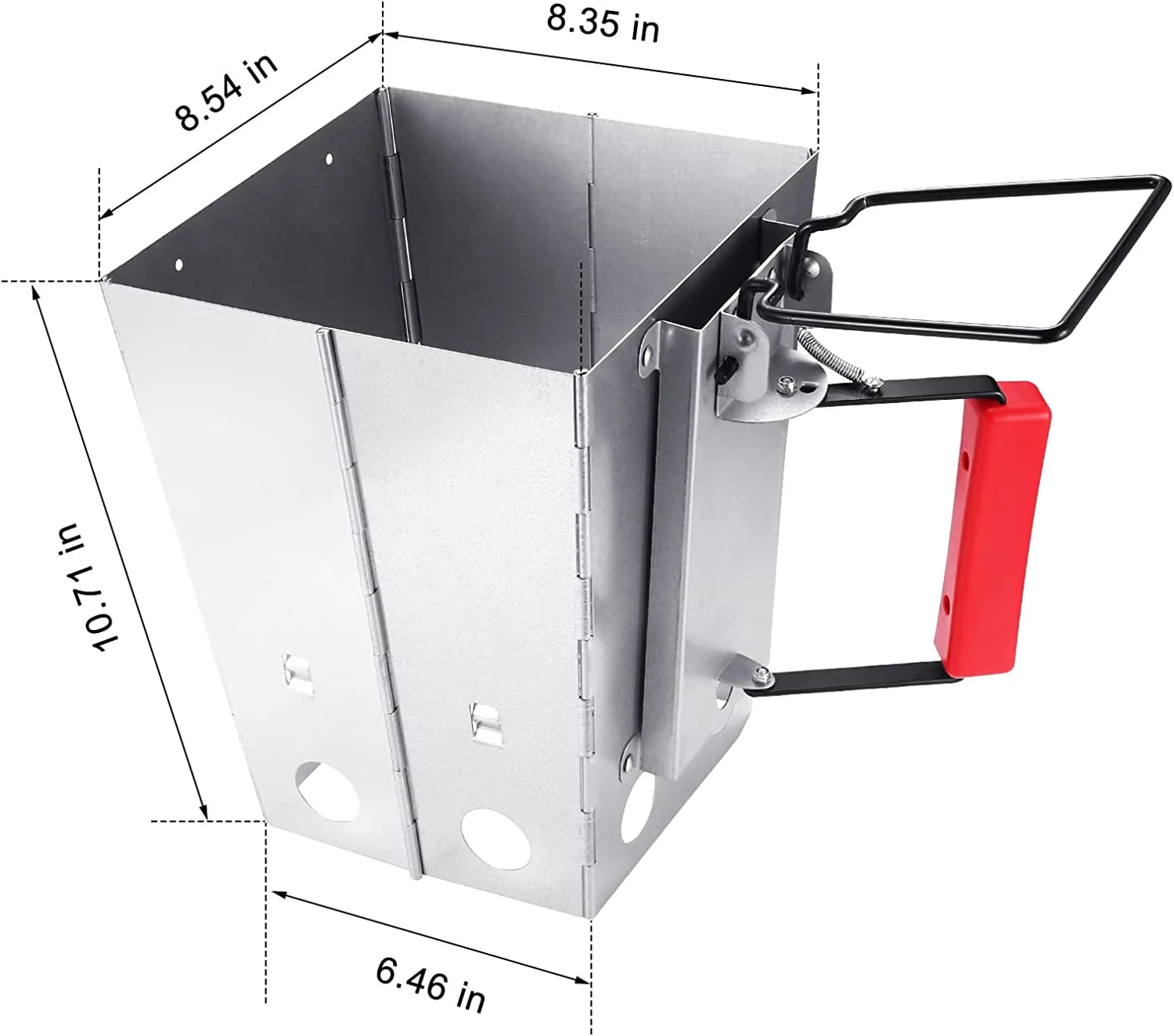 Foldable Charcoal Chimney Starter for BBQ Grill J4866