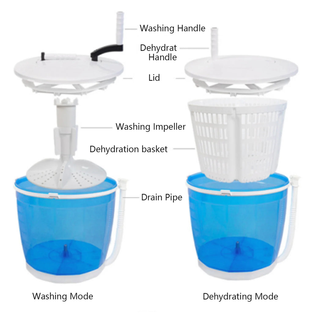 Portable Mini Spin Dryer for Travel Outdoor Use X195241