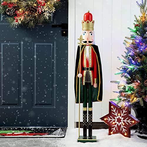 Wooden Nutcracker Decoration 42 Inch Christmas Indoor Outdoor C418758