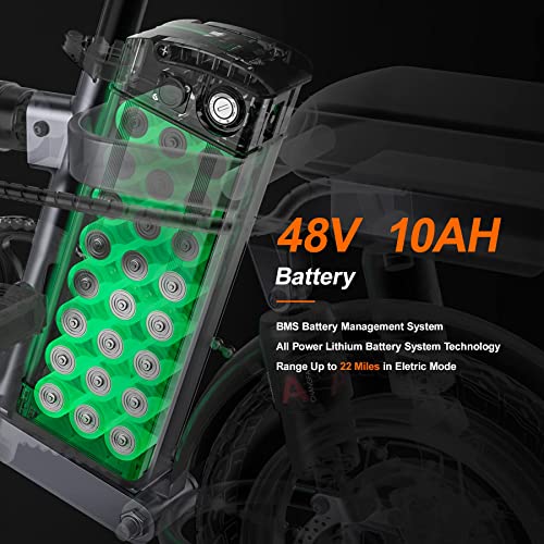 14" Folding Electric Bike for Adults, 600W Motor, 48V 10Ah Battery C383439