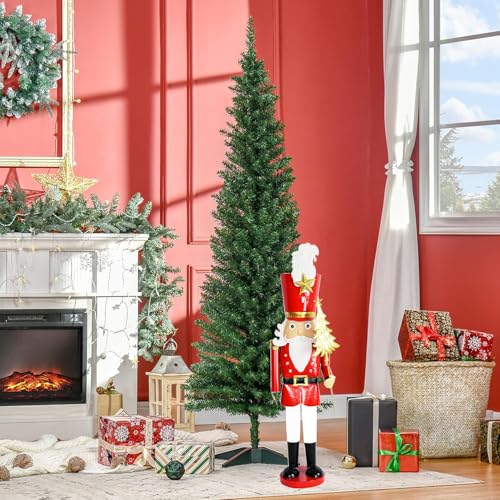 Giant Hand-Painted Red Christmas Nutcracker Soldier Ornament on Stand T877
