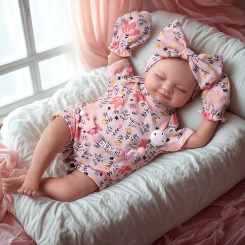Silicone Reborn Baby Doll 17 Inch Realistic Newborn Vinyl Girl with Gift Box I275733