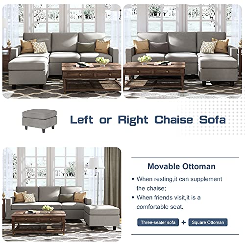 Convertible Sectional Sofa L Shaped Couch with Reversible Chaise U238492