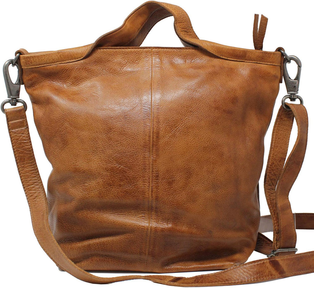 Leather Tote Bag for Women with Crossbody Strap O685954