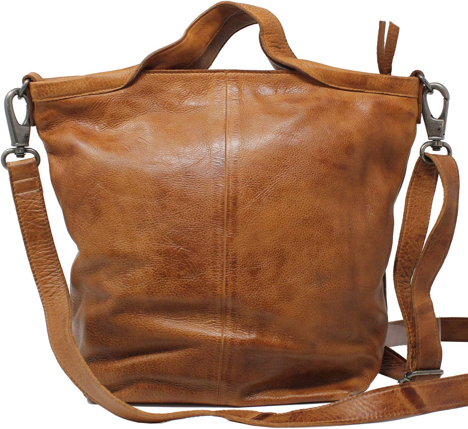 Leather Tote Bag for Women with Crossbody Strap O685954