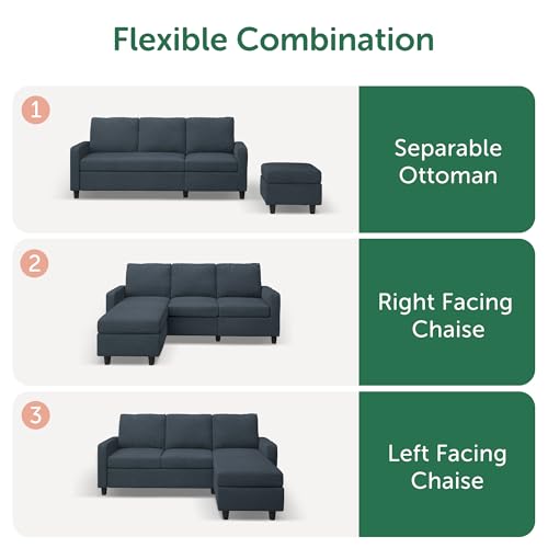 Convertible Sectional Sofa L Shaped Couch with Reversible Chaise U238492