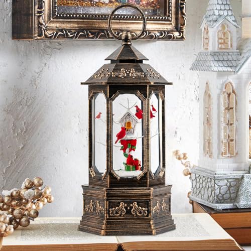 Nutcracker Snow Globe Lantern with Music and Timer Z50315