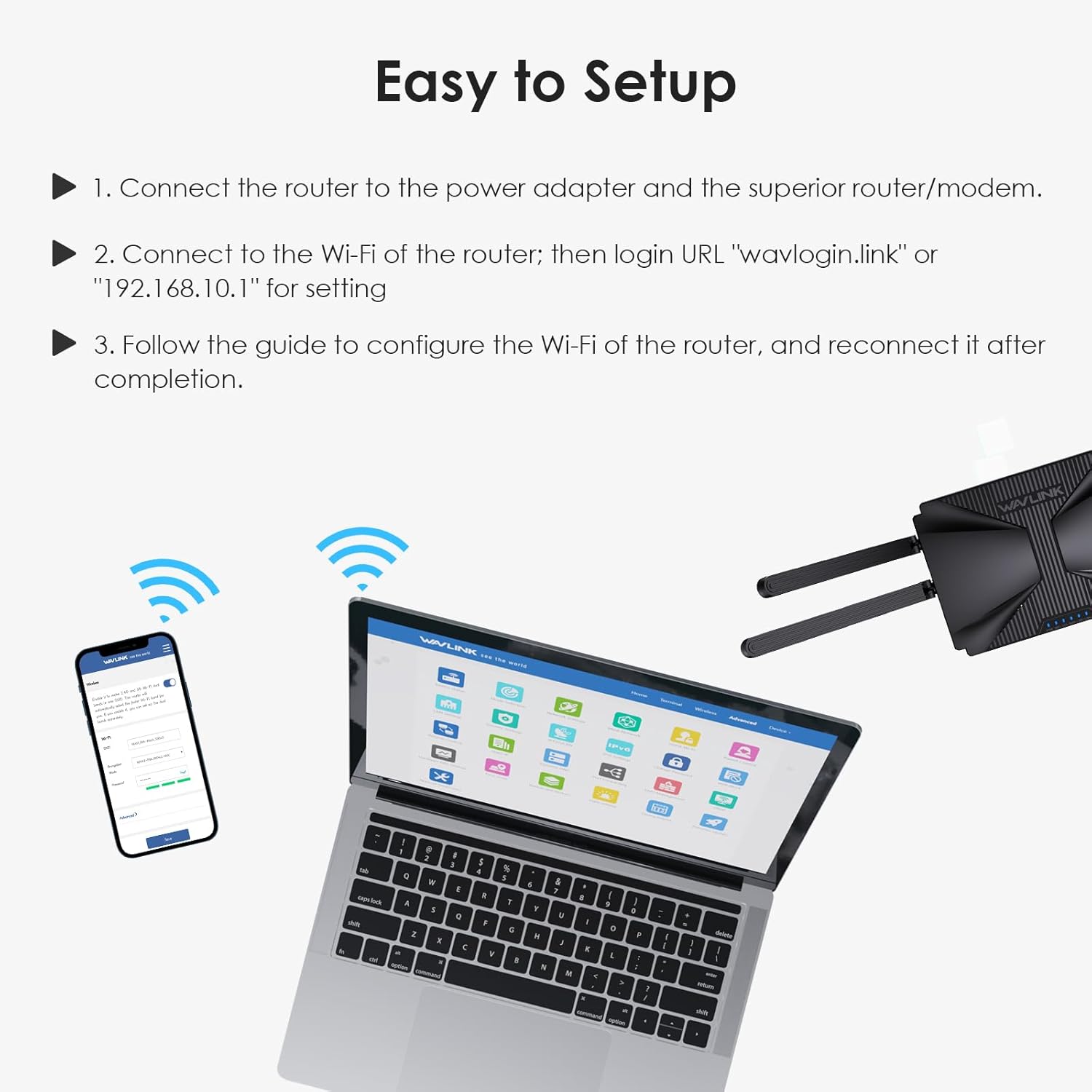 WiFi 6 Router AX3000 Dual Band Gigabit Wireless Internet Router I943