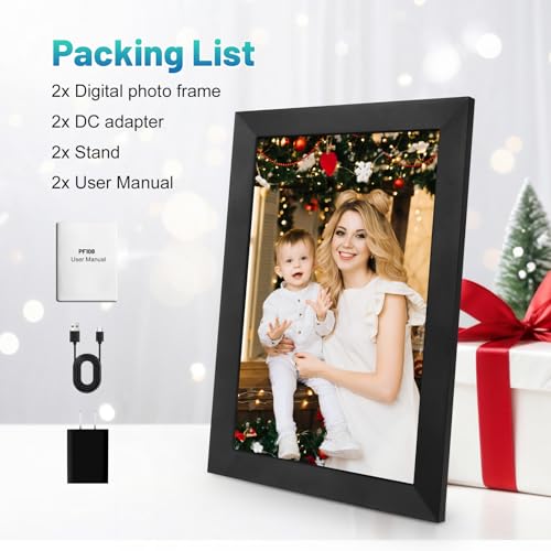 WiFi Digital Photo Frame 10.1 Inch IPS HD Touch Screen with 32GB Storage O9566