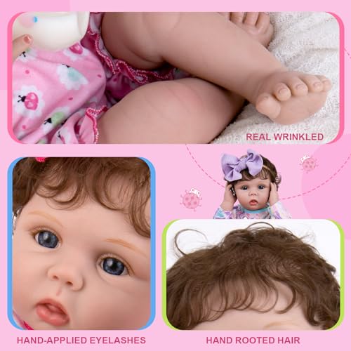 Lifelike Reborn Baby Doll 20 Inch Realistic Newborn Girl with Gift Box X3105