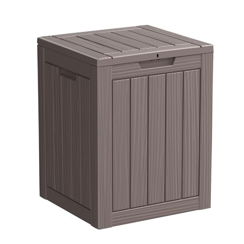 100 Gallon Resin Deck Box, Lockable Patio Outdoor Storage, Waterproof - Black F75230