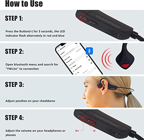 Bone Conduction Wireless Sport Headphones with Noise-Canceling Mics E40369