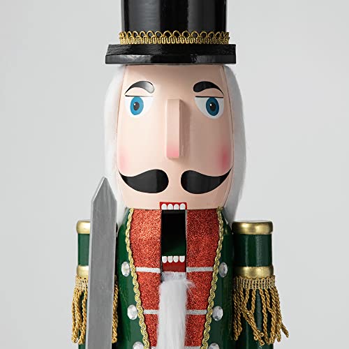 Wooden Nutcracker Decoration 42 Inch Christmas Indoor Outdoor C418758