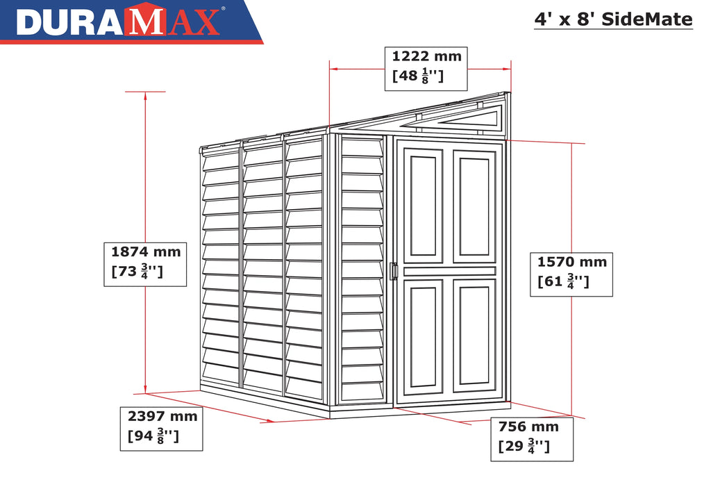 Outdoor Storage Shed with Foundation Kit T452