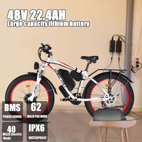 2000W Dual Motor AWD 48V 22Ah Fat Tire Electric Bike X526097