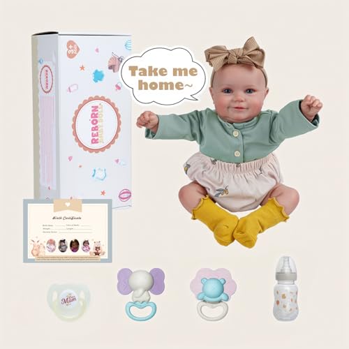 20 Inch Soft Vinyl Reborn Baby Doll with Accessories for Girls P18941