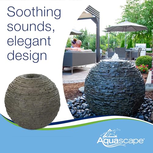 Stacked Slate Sphere Water Fountain for Garden E42324