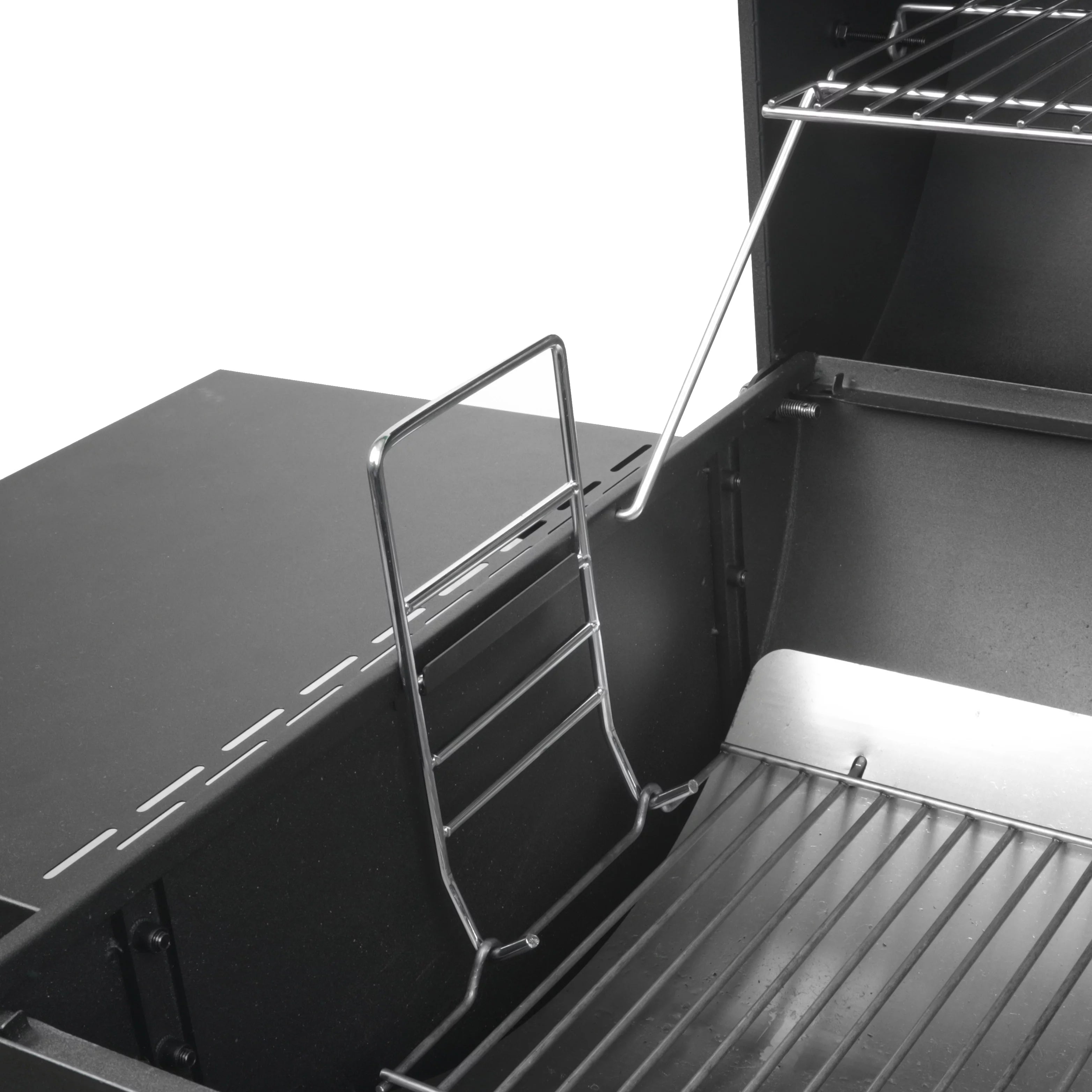 28" Offset Steel Charcoal Smoker Grill with Side Firebox B1997
