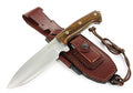 JEO-TEC Nº39 Fixed Blade Bushcraft Survival Hunting Camping Field Knife, Full Tang 11" Overall, MOVA Stainless Steel, Sheath - Handmade