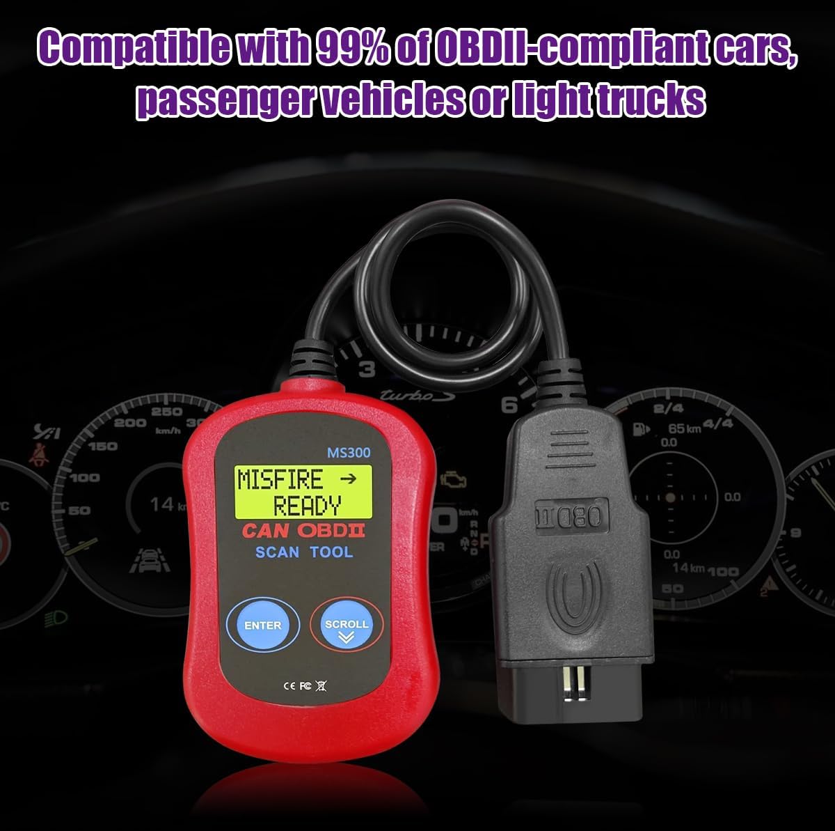 OBD2 Scanner Code Reader, Engine Fault Diagnostic Tool O7096