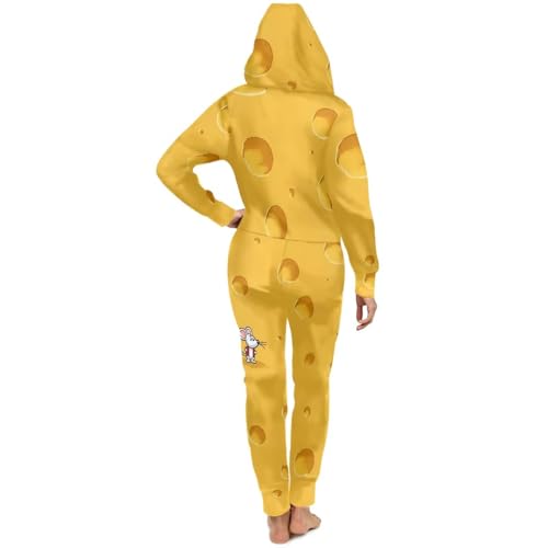Adult Onesie Hooded One-Piece Pajama Zipper Jumpsuit for Men and Women I930