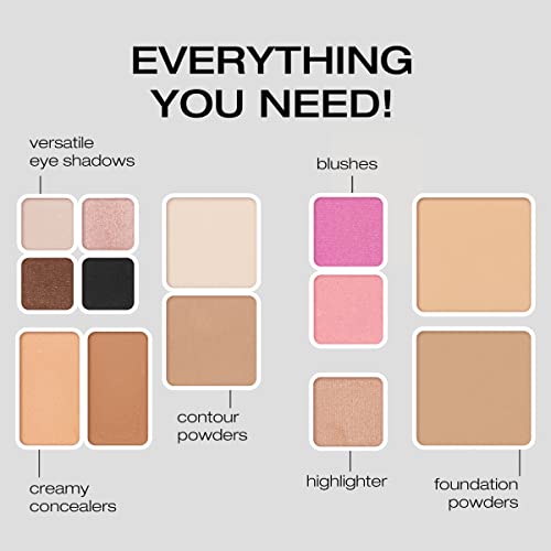Fold Out Face Makeup Palette, Travel All in One, Neutral Cream & Powder C383147