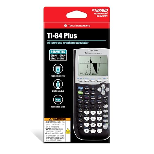 TI-84 Plus Graphics Calculator, Black N206998