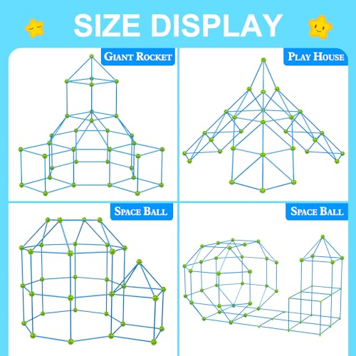 Fort Building Kit for Kids, STEM Construction Toys, 140 Pieces V503086
