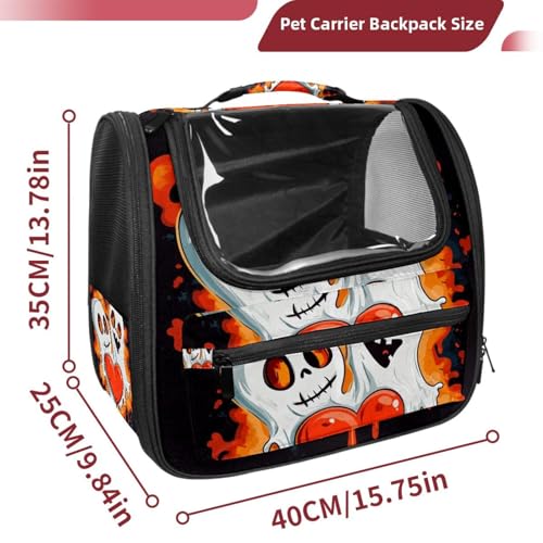 Halloween Pet Carrier Airline Approved for Small Medium Dogs Cats S688252