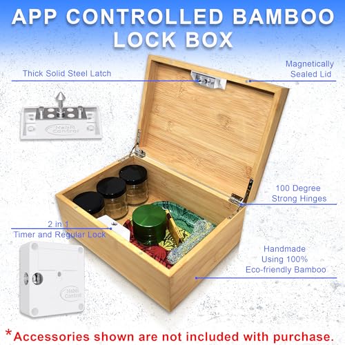 Wooden Lock Box with Electronic Timer Lock N50066