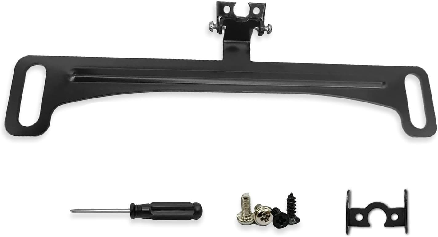 Pack-1 Car Reversing Camera License Plate Frame Bracket, Universal Car Rear View Camera License Plate Bracket, Rear View Backup Camera License Plate Bracket (Black)