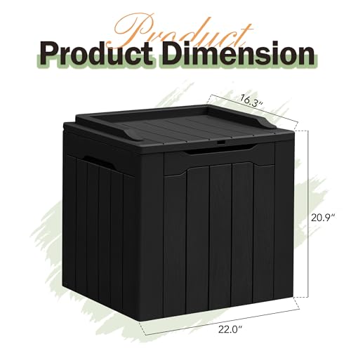 31 Gallon Outdoor Deck Box for Patio Furniture and Garden Tools W716487