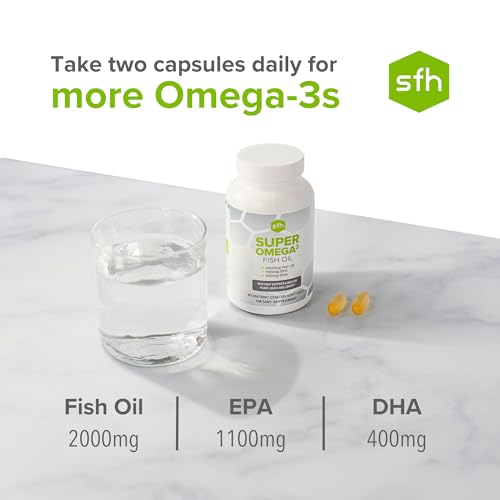 Omega 3 Fish Oil Capsules 2000mg for Heart Joint Brain Health S870