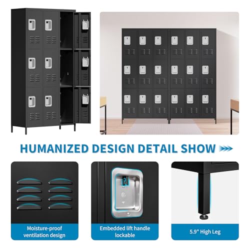 Metal Lockers with Shelves 72" H for Employees C448234